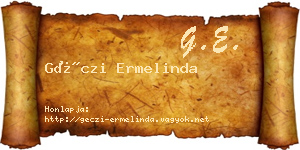 Géczi Ermelinda névjegykártya